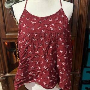 No Boundaries Burgundy Floral Camisole
